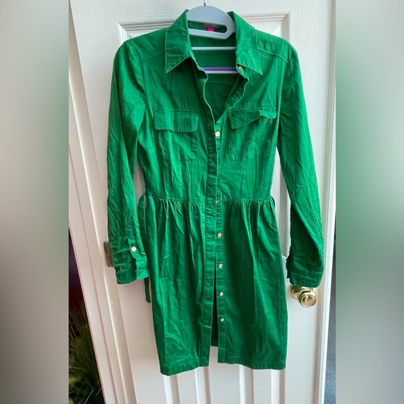 Green Vince Camino Dress - Picture 1 of 5